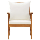 Garden Chairs with Cushions 2 pcs Solid Acacia Wood - Side View