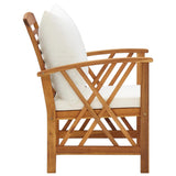 Garden Chairs with Cushions 2 pcs Solid Acacia Wood - Top-Down View