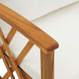 Garden Chairs with Cushions 2 pcs Solid Acacia Wood - Rear View