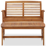 2 Piece Garden Lounge Set Solid Acacia Wood - Side View