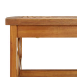 2 Piece Garden Lounge Set Solid Acacia Wood - Low Angle