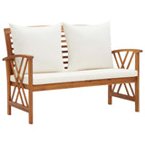 2 Piece Garden Lounge Set with Cushions Solid Acacia Wood