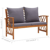 2 Piece Garden Lounge Set with Cushions Solid Acacia Wood - Extra Image