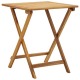 3 Piece Folding Bistro Set with Cushions Solid Acacia Wood - Side View