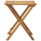 3 Piece Folding Bistro Set with Cushions Solid Acacia Wood - Top-Down View