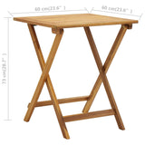 3 Piece Folding Bistro Set with Cushions Solid Acacia Wood - Extra Image