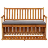 Garden Storage Bench 120 cm Solid Acacia Wood