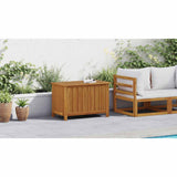 Garden Storage Box 90x50x58 cm Solid Acacia Wood - Side View
