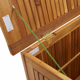 Garden Storage Box 90x50x58 cm Solid Acacia Wood - Low Angle