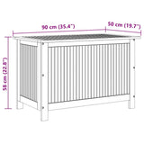 Garden Storage Box 90x50x58 cm Solid Acacia Wood - Extra Image