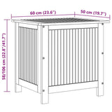 Garden Storage Box 60x50x58 cm Solid Wood Acacia - Extra Image