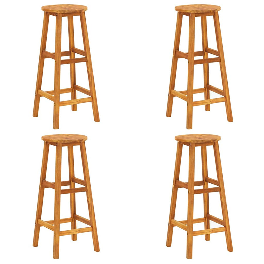 Bar Stools 4 pcs Solid Acacia Wood