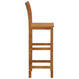 Bar Stools 4 pcs Solid Acacia Wood - Rear View