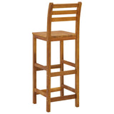 Bar Stools 4 pcs Solid Acacia Wood - Close-Up Angle