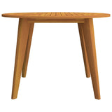 Garden Table Ø110x75 cm Solid Wood Acacia - Top-Down View