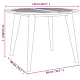 Garden Table Ø110x75 cm Solid Wood Acacia - Low Angle