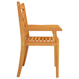Outdoor Dining Chairs 3 pcs Solid Wood Acacia - 45-Degree Angle