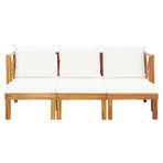 3-Seater Garden Bench with Cushions 179 cm Solid Acacia Wood
