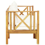 3-Seater Garden Bench with Cushions 179 cm Solid Acacia Wood