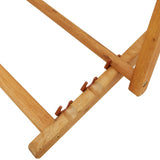 Folding Beach Chair Solid Eucalyptus Wood and Fabric Green - Low Angle