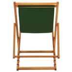 Folding Chair Eucalyptus Wood and Fabric Green