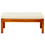 Garden Footrests 2 pcs Solid Acacia Wood - Side View