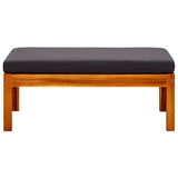 Garden Footrests 2 pcs Solid Acacia Wood - Side View