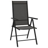 Folding Garden Chairs 6 pcs Textilene Black