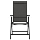 Folding Garden Chairs 6 pcs Textilene Black
