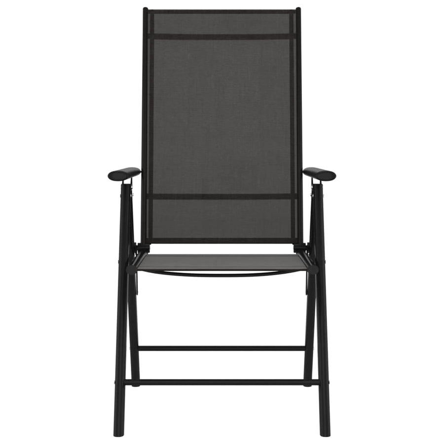 Folding Chairs 6 pcs Textilene Black