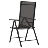 Folding Chairs 8 pcs Textilene Black