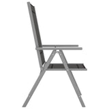Folding Garden Chairs 2 pcs Textilene Black - Top-Down View