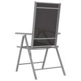 Folding Garden Chairs 2 pcs Textilene Black - 45-Degree Angle