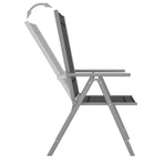 Folding Chairs 2 pcs Textilene Black