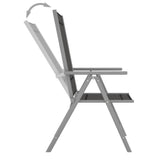Folding Garden Chairs 2 pcs Textilene Black - Rear View