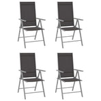 Folding Chairs 4 pcs Textilene Black