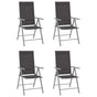 Folding Chairs 4 pcs Textilene Black
