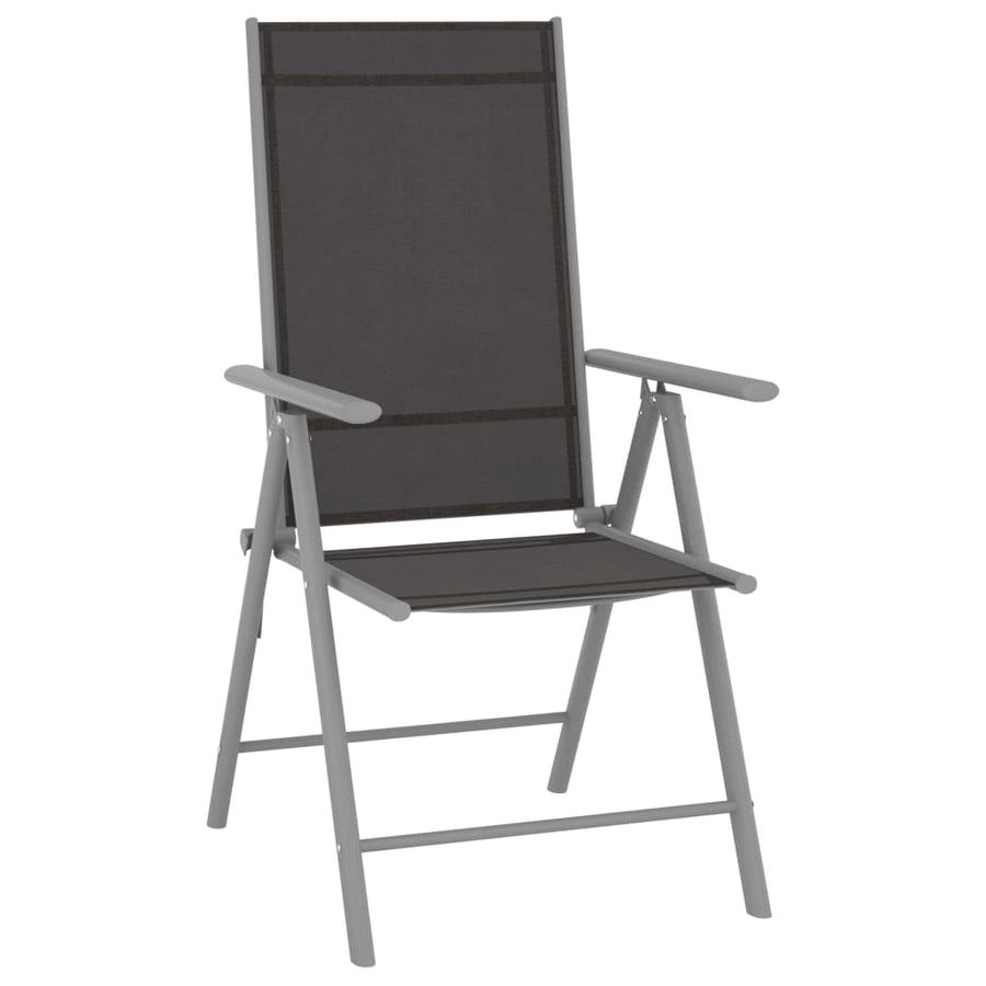 Folding Chairs 4 pcs Textilene Black