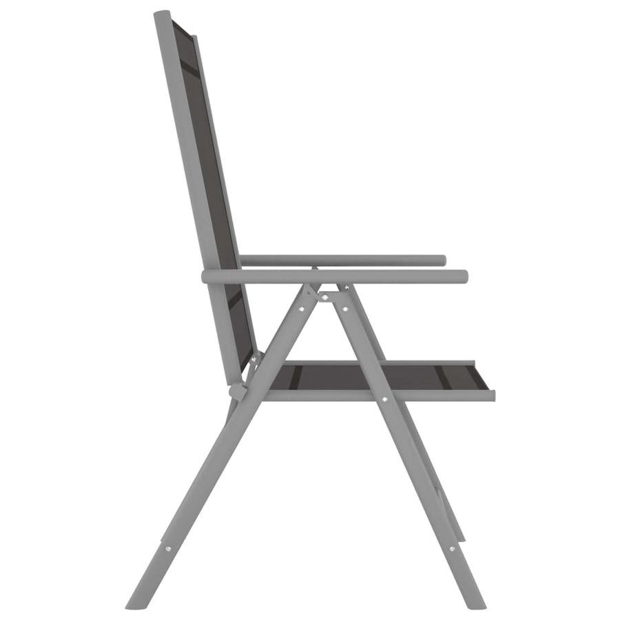 Folding Chairs 4 pcs Textilene Black