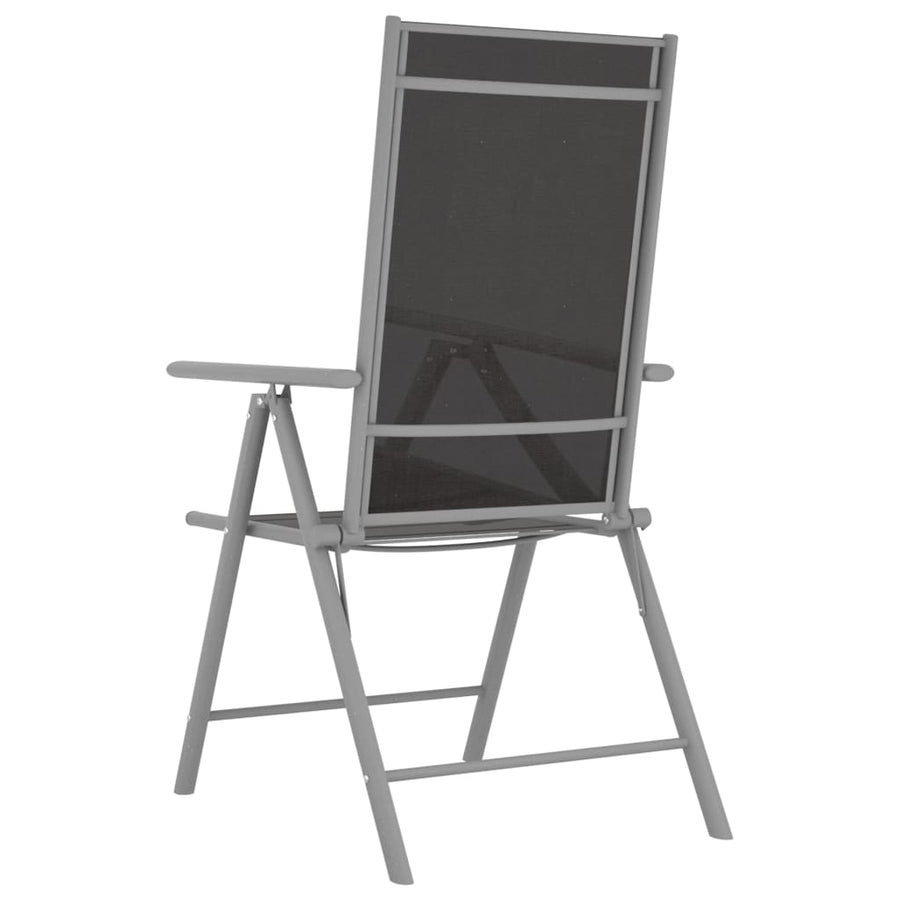 Folding Chairs 4 pcs Textilene Black