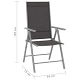 Folding Garden Chairs 4 pcs Textilene Black - Low Angle