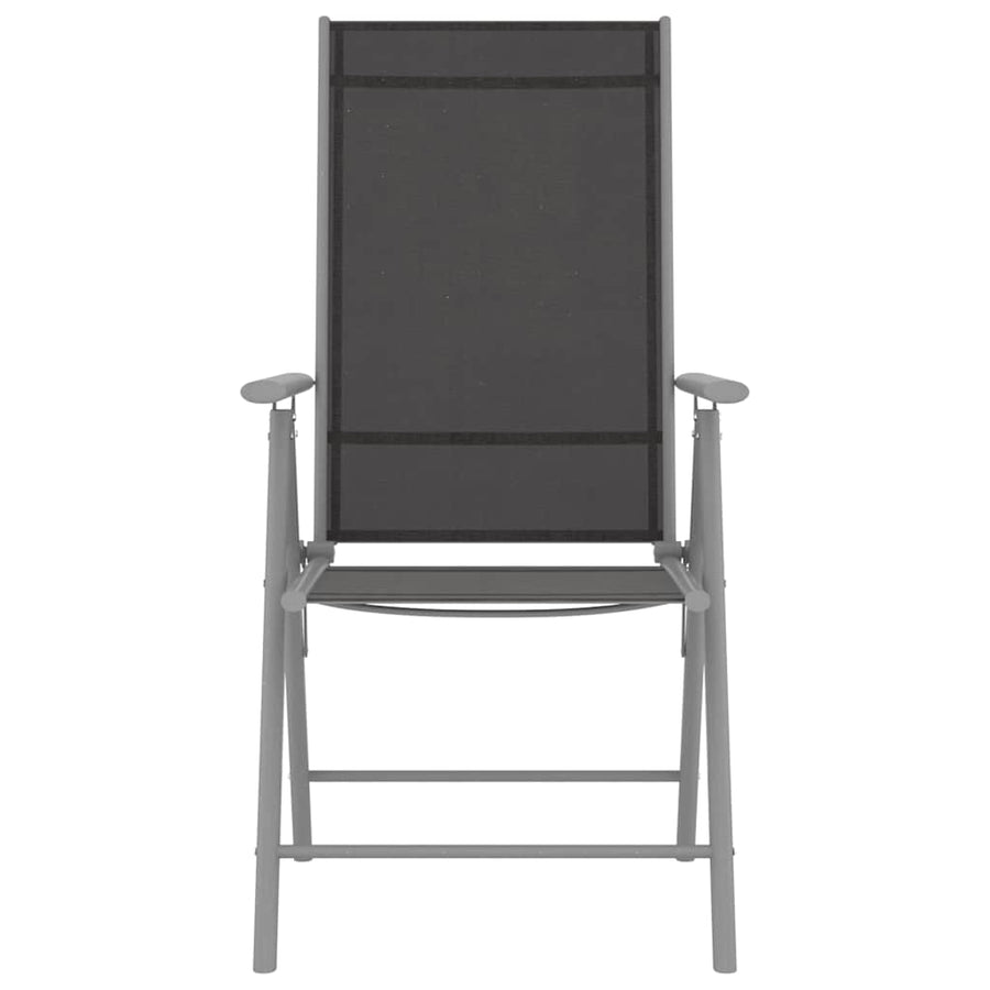 Folding Chairs 6 pcs Textilene Black
