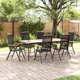 Folding Chairs 6 pcs Textilene Black