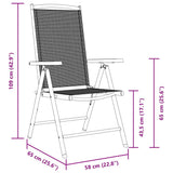Folding Chairs 6 pcs Textilene Black