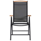 Folding Chairs 6 pcs Textilene Black