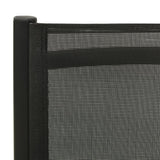 Folding Garden Chairs 2 pcs Textilene and Aluminium Black - Low Angle