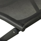 3 Piece Garden Lounge Set Textilene and Aluminium Black - Extra Image