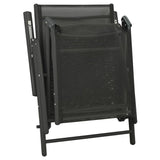 3 Piece Garden Lounge Set Textilene and Aluminium Black - Rear View