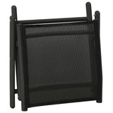 3 Piece Garden Lounge Set Textilene and Aluminium Black - Extra Image