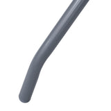 Garden Table Light Grey 80 cm Steel and Glass - Top-Down View